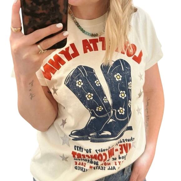 DAYDREAMER Loretta Lynn In Concert Tour Tee, Size M, New with Tag MSRP $85 - Picture 12 of 15